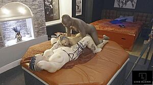 Jay Playhard's wild FFM threeway with Eva May and Livie Blainn big black cocks.