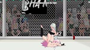 Princesses clash in ring 2: fierce lesbian catfight as isabel wrestles natasha