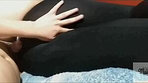 mi amiga en leggins pegados al culo... por fin me deja grabar su noche horny!