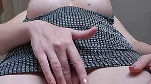 Accidental Upskirt Catches Blonde Masturbating Wet Pussy