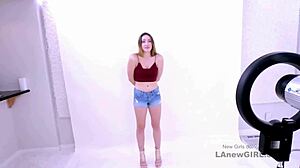 Timeless brunette goddess pounded hard during intense modeling audition fuck session