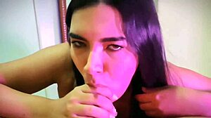 guy unleashes insane deepthroat on eager babe's throat
