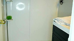 Latina wets panties, strips jeans, and showers messy