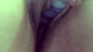 Filling fat bbw pussy with huge dildo toys solo masturbation