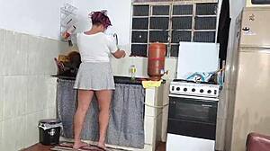 Wife's Lesbian Friend Gets Skirt Pulled For Hard Fuck