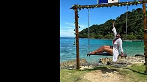 juicy ebony babe bent over for stranger's monster black cock