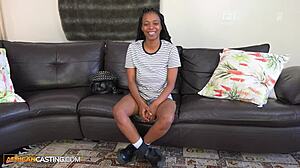 African Ebony Casting Fishnets Lingerie BWC Agent Fuck