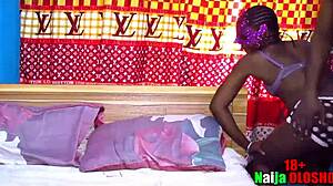 my ebony village girlfriend rides black cock ranch style homemade