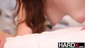 Petite Redhead Takes Massive Cock Deep HardX Pounding