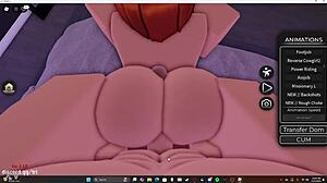 Redhead Slut Takes BIG WHITE MONSTER COCK Deep in Ass