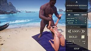 wild redhead milf squirts uncontrollably on monster black cock beach pounding!