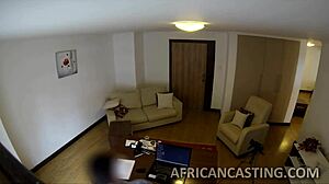 monster cock stretches ebony pussy in rough homemade pounding