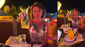 pickup at restaurant leads to hotel creampie with tight girlfriend