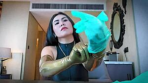 feel these latex gloves tease your deepest fetish cravings!
