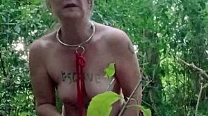 french bdsm maid slave chained vibrator slapped into outdoor orgasm humiliation pov