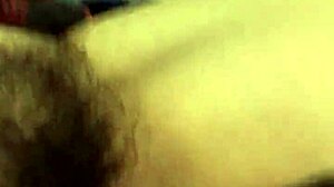 Latina's Hairy Pussy Spread Wide for Intense Close-Up!