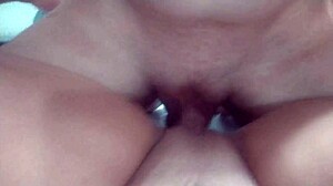 coroa slut lets me raw fuck her hairy pussy creampie finish