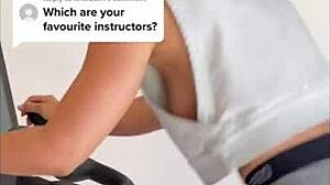 workout girl nipslip flashes perky nipples teasing downblouse reveal!