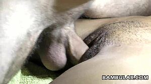 your ebony girlfriend takes my big white cock... creampie her deep?