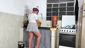 Wife's Lesbian Friend Gets Skirt Pulled For Hard Fuck