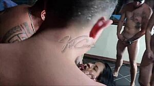 my first gangbang delight giving ass pussy to old guys cuckold