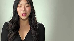 elle lee's perfect korean teen ass fingers to orgasm solo