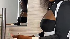 EBONY MAID CAUGHT RIDING BOSS FULL VID