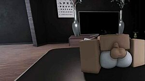 Fucking Busty Goth Friend Doggystyle Cowgirl On Sofa Roblox Style