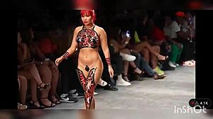 Black tape swimsuit runway sex tape intrigue