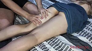 stepmom promises ps5 for oiled massage turning creampie fuck