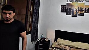 madrasta spies on horny stepson then gets pounded till she cums hard!!