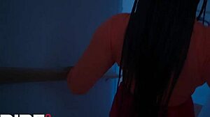 EBONY MILF TITS BOUNCE ON BIG BLACK COCK IN NIGHTMARE HOUSE!