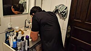 madrasta spies on horny stepson then gets pounded till she cums hard!!