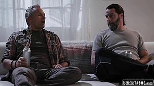 two old men trick teen into wild threesome fuck