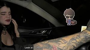 Alt Girl Stretches Wet Pussy With Juicy Taxi Cock