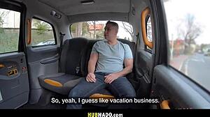 cute american guy picks up fake taxi ride