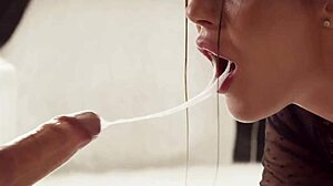 naughty chantilly gapes her ass on big italian cock with deepthroat and cumshot