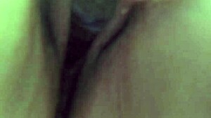 Filling fat bbw pussy with huge dildo toys solo masturbation