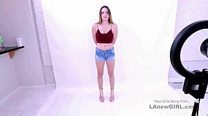 Timeless brunette goddess pounded hard during intense modeling audition fuck session