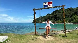 juicy ebony babe bent over for stranger's monster black cock