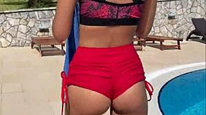 Watch this 18yo yoga teen deepthroat my cock outdoors!