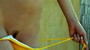 blonde olivia preston adores flaunting her petite body posing outdoors softly