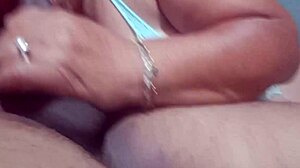 mature milf deepthroats cock gapes pussy in homemade lingerie suck