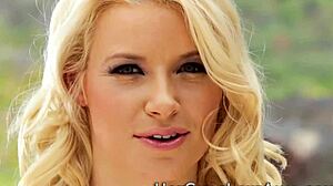 Blonde slips toys deep into newbie's tight ass outdoors first time