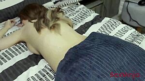 stepmom promises ps5 for oiled massage turning creampie fuck