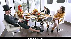 horny stepfamily orgy bangs on dinner table famsuck taboo