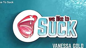 Amateur Blonde Teases and Sucks Cock Close-Up in Bedroom