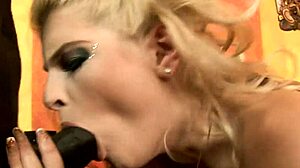 Blonde Shaved Teen Double Penetrated by Monster Black Cocks