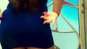 sigilosabbw oils up her huge bbw latina ass for backstage ebony tease pt2