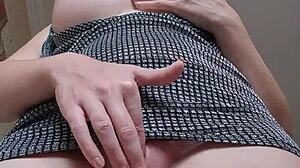 Accidental Upskirt Catches Blonde Masturbating Wet Pussy